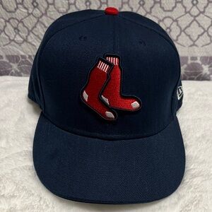 Red and Navy Baseball Cap Boston